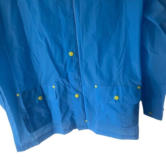 Coleman Youth Boys Size L/XL Blue Rain Waterproof Button Up Jacket - Picture 3 of 9